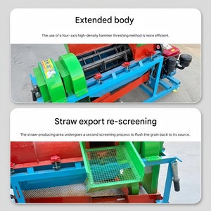 เครื่องสีข้าวโพดแบบรวมหลายฟังก์ชั่น สำหรับข้าวโพด ข้าวฟ่าง ข้าวฟ่างเล็ก ถั่วเหลือง ใช้เครื่องยนต์เบนซิน - Product Image 6