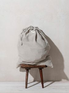 Bolsa de lavandería de poliéster para hotel, bolsa de lavandería para ropa, bolsa reutilizable de lino y algodón blanco, suave para la ropa. - Product Image 5