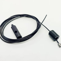 Kit de suspension en câble métallique noir avec pince à câble en acier et câble en acier noir pour éclairages LED