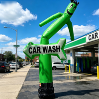 Danseur gonflable publicitaire personnalisé pour lavage de voitures, figurine gonflable en forme de flèche pour affichage marketing en magasin de services automobiles