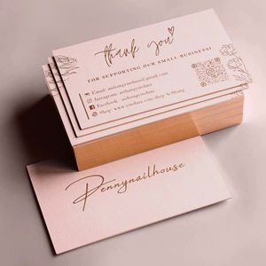 Tarjetas de Visita de Papel de Arte con Estampado en Caliente Dorado, Logotipo Personalizado, Tarjetas de Visita para Marca Boutique - Product Image 1