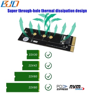 PCI-E 4.0 PCIe 3.0 4X至NGFF <span class=keywords><strong>M</strong></span>.2键-<span class=keywords><strong>M</strong></span> 2230 2242 2260 2280带散热器的Nvme固态硬盘适配器卡-垂直安装 - Product Image 2