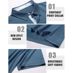 Camiseta de Manga Corta Informal Elegante para Hombre, Personalizable con Logotipo, Antiarrugas, de Punto, Spandex/Algodón, Diseño Sólido, Alta Calidad y Comodidad - Product Image 4