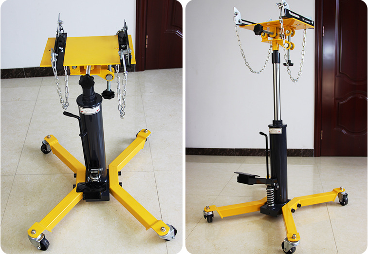 Hydraulic Transmission Jack 360 Swivel Wheel Lift 0.6 Ton 2 Stage Dual Spring For Garage And Workshop