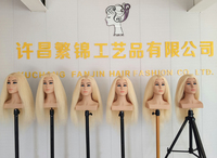 Tête de mannequin en cheveux humains blonds longs avec épaules pour la formation professionnelle des coiffeurs, pratique de la coiffure, formation au tressage, mannequin