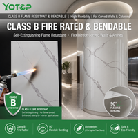 Lembaran PVC Anti Api Tahan UV Motif Marmer Tahan Air untuk Proyek Renovasi dan Dekorasi Dinding Kamar Mandi
