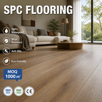 Revêtement de sol SPC emboîtable, planches de vinyle rigides imperméables de qualité commerciale, système de pose flottante à clipser pour le bricolage