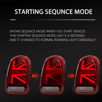 Mini Cooper 2017-2020 luces traseras LED para coche nueva lámpara trasera de giro secuencial para BMW Mini Countryman F60 12V luz trasera de voltaje