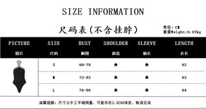 Body Nero Sexy con Schiena Scoperta, Abbigliamento Y2K, Top con Schiena Aperta, <span class=keywords><strong>Jumpsuit</strong></span> Halter, Street Style 2025, Nuovo Coquette Chic 3128 - Product Image 5