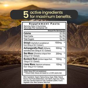 Suplemento de Goma de Shilajit Puro do Himalaia com Marca Privada OEM Rico em <span class=keywords><strong>Ashwagandha</strong></span>, Raiz de Bardana e Ácido Fúlvico para Adultos - Product Image 6