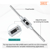 Poignée de clé à tarauder réglable, porte-tarauds, outils de taraudage et d'alésage pour le travail des métaux, clé à tarauder en alliage de zinc M3-M12 M2-M6 1/2 3/4