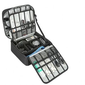 Estuche de almacenamiento de accesorios electrónicos para viajes con logotipo personalizado, bolsa de transporte, organizador de cables portátil, muestra gratuita. - Product Image 1