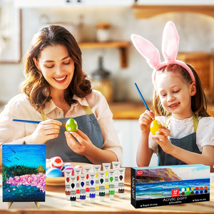 KHY 12 Renk 12 ML Tüp Toksik Olmayan Akrilik Renk Yağlı Boyalar Tuval Boyama Akrilik Boya Seti - Product Image 5