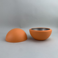 Fournisseur d'usine Forme de boule Pot de récipient en béton de 10 oz Photophore Conteneur de bougie Centres de table de mariage en boîte