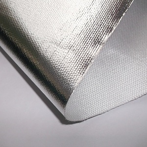 Tissu en fibre <span class=keywords><strong>de</strong></span> <span class=keywords><strong>verre</strong></span> recouvert <span class=keywords><strong>de</strong></span> film d'aluminium pour l'isolation thermique, service <span class=keywords><strong>de</strong></span> découpe, épaisseur 0,40 mm, résistance à la température 550 - Product Image 2