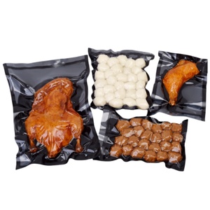 Bao Bì Nhựa Thương Mại Cấp Pouch Thực Phẩm Pre Cắt Màu Đen Và Rõ Ràng Buồng Chân Không Niêm Phong Túi - Product Image 4