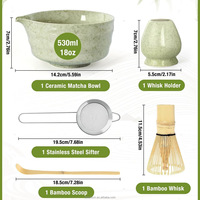 Ensemble cadeau de thé matcha SINODOCK, bol à mélanger le matcha, mousseur à lait pour matcha, tamis à matcha, cuillère, fouet à matcha, support pour fouet à matcha