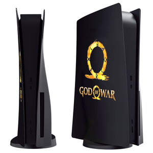 Accesorios de carcasa de placa de repuesto, funda de ABS antiarañazos a prueba de golpes, placa frontal negra para consola <span class=keywords><strong>PS5</strong></span>, versión <span class=keywords><strong>God</strong></span> Of War - Product Image 1