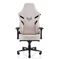 Chaise de jeu en tissu avec accoudoirs 4D, logo brodé, taille XL, chaises de gamer de luxe, grande taille, chaise de bureau, chaise d'ordinateur pour la maison