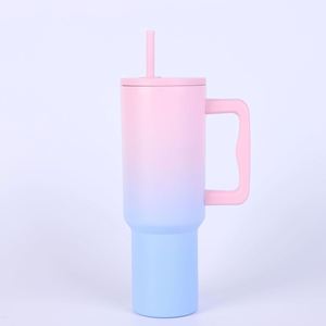 Insulated Travel Car H4.0 <b>Handle</b> <b>Tumbler</b> <b>40oz</b> Mug Lid Straw Anti-Slip ODM OEM Custom Brand - Product Image 2