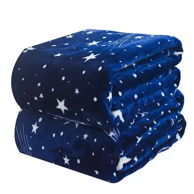 Sang Trọng Bộ Đồ Giường In Siêu Mềm Polyester Flannel Lông Cừu Vải Ném Chăn Siêu Mềm Flannel Cực Lông Cừu Chăn