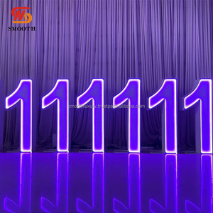 Lisse Nouveau Design Led Chiffre Arabe Led Stand De Mariage Décoratif Numéros Proposition Pour La Décoration D'événement - Product Image 5