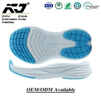 2026 Meilleure vente en gros Semelle intérieure EVA texturée ondulée, Semelle extérieure TPR antidérapante à motif rectangulaire, Semelle épaisse pour baskets et chaussures