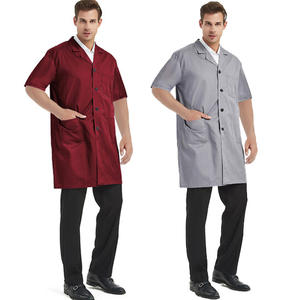 Batas de laboratorio de manga corta de algodón personalizables, uniformes de hospital de tamaño XL reutilizables cómodos, colores personalizados para médicos, enfermeras, OEM - Product Image 2