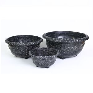 Vente en gros de grands pots en plastique pour plantes avec motif décoratif et pieds, pot de fleurs en PP durable pour l'aménagement paysager extérieur U42 - Product Image 4