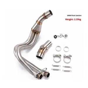 Accessoires modifiés pour moto Kowasaki ER6N/Z800/Z750/<span class=keywords><strong>Ninja</strong></span> 250/Z1000/ZX10R/ZX6R, accessoires de tuyau d'échappement avant central - Product Image 1