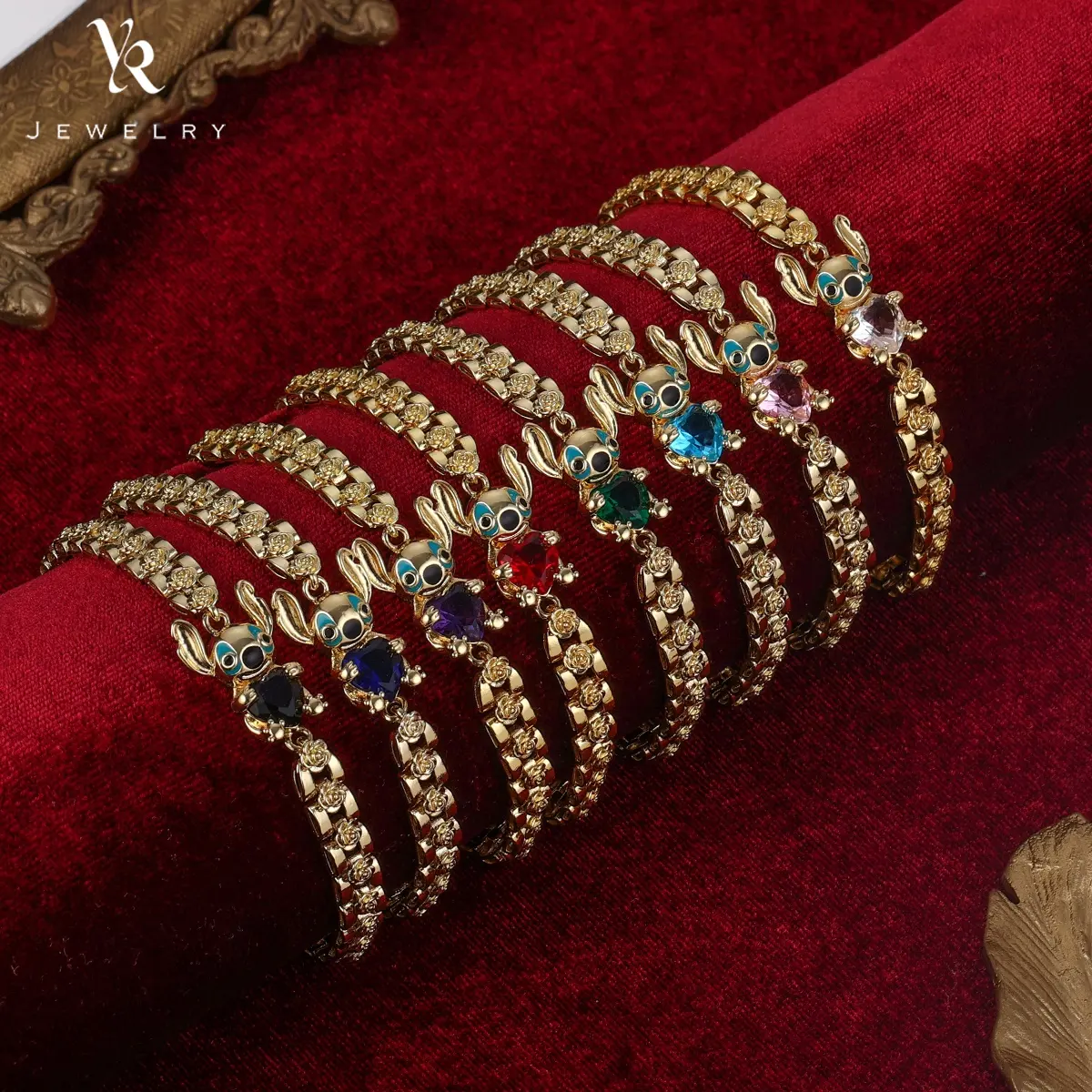 FB0300 The New Crystal 18 K Gold Bracelet Good Luck Girls Present Women Bracelets