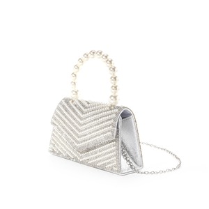 Bell Luxury Vintage Pearl Rhinestone Shiny Crossbody Wedding Clutch Bag Elegant Formal Evening Handbag for Ladies Fashion - Product Image 6