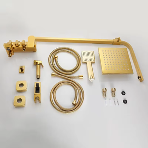 <span class=keywords><strong>8</strong></span>-дюймовая Золотая латунная настенная Душевая система с распылителем для биде, трехфункциональный мягкий спрей для ванной комнаты - Product Image 3