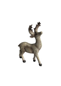 Estatuilla de alce de resina hecha a mano, estatua de ciervo estilo bosque rústico para mesa interior y decoración del hogar de temporada - Product Image 2