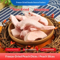 FD-vriesgedroogde perzikchips, afkomstig uit Shandong, knapperige fruit- en groenteschijfjes, kant-en-klaar snack, op kamertemperatuur bewaren, perfect.