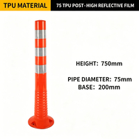 Borne de signalisation réfléchissante prismatique souple en TPU de 750 mm à haute intensité, durable pour parking et allée, directement de l'usine
