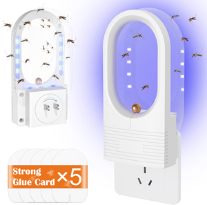 El más nuevo enchufe electrónico en tableros adhesivos pegamento trampa para moscas luz atraer matar mosquitos Mosquito Fly Catcher - Product Image 2