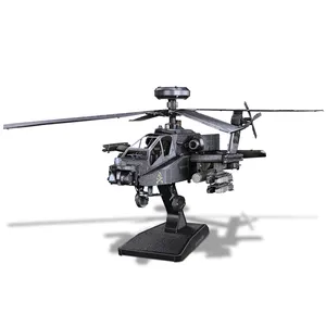 Piececool tuyệt vời quà tặng sinh nhật Apache máy bay quân sự Mô Hình Bộ dụng cụ tự làm não trêu ghẹo Câu Đố 3D kim loại câu đố cho sở thích đồ chơi