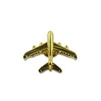 Insigne d'aviation souvenir personnalisé insigne d'aviation en alliage doré et argenté modèle d'avion insigne de costume pour hommes