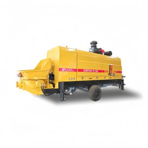 Pompe à béton montée sur remorque JIUHE à haut rendement, nouvelle construction, pompes à béton diesel électriques - Product Image 1