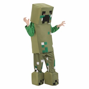 Disfraz de Minecraft Creeper para niños, disfraz de cosplay para fiesta de Halloween, actuación en escenario, diseño de píxeles verdes - Product Image 2