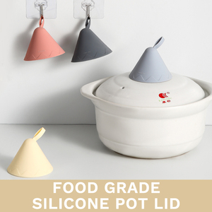 Couvre-casserole en silicone de qualité alimentaire, résistant à la chaleur, poignée antidérapante, écologique, passe au <span class=keywords><strong>lave</strong></span>-<span class=keywords><strong>vaisselle</strong></span>, pour la cuisine à domicile - Product Image 1