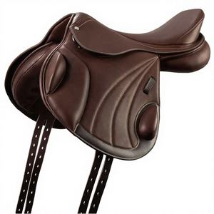 Selle de dressage monoflap en cuir italien de haute qualité pour chevaux anglais, avec assise rembourrée en plastique souple, design professionnel pour la course, durable - Product Image 2