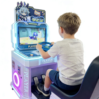 Simulateur de course commercial pour enfants en plastique – Volant interactif, écran coloré, fonctionne à pièces