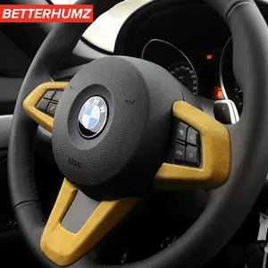 Per Alcantara Decorazione di Interni Auto Sterzo Copertura Della Ruota di Copertura Trim Sticker ABS Per BMW Z4 E89 2009-2015 Auot Accessori