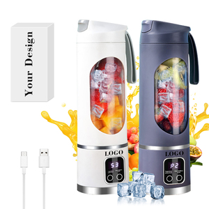 Blender portable 0728, mixeur personnel rechargeable pour smoothies et milkshakes, mini blender avec 10 lames pour aliments pour bébés, voyages, salle de sport - Product Image 1