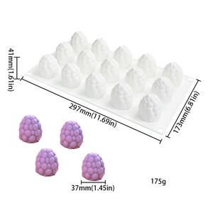 Cetakan Silikon 15 Lubang untuk Kue, Es Krim, Mousse Bentuk Mangga, Stroberi, Lemon, Raspberry, Pisang Mini 3D, Cetakan Silikon Buah Asli - Product Image 4