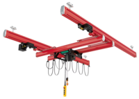 Grue à double poutre KBK 1 tonne 3 tonnes, système de levage industriel modulaire robuste sur rail avec télécommande intelligente