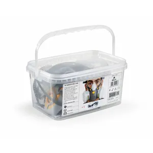 Made In Italy Anti-Dust Asbestos Kit In Carry Case With A Half Mask Vulcano 2 Filters 3 R And Google