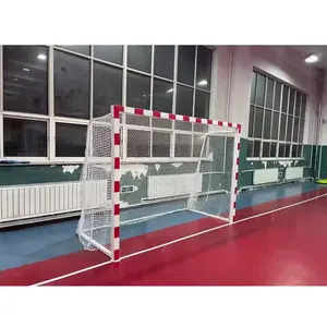 Kapalı mahkeme kullanımı için özelleştirilmiş alüminyum futbol gol çelik hentbol gol hentbol ekipmanları